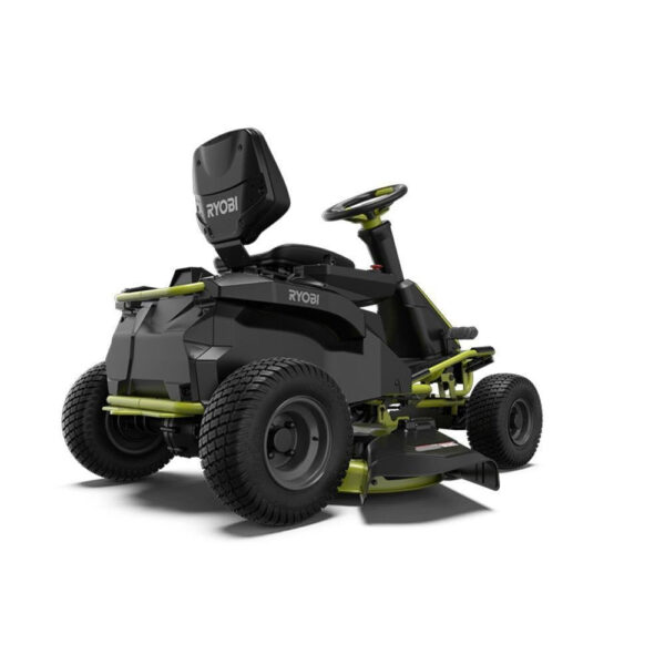 RYOBI 38 in. 100Ah Battery Electric Rear Engine Riding Lawn Mower and Bagging Kit - Image 7
